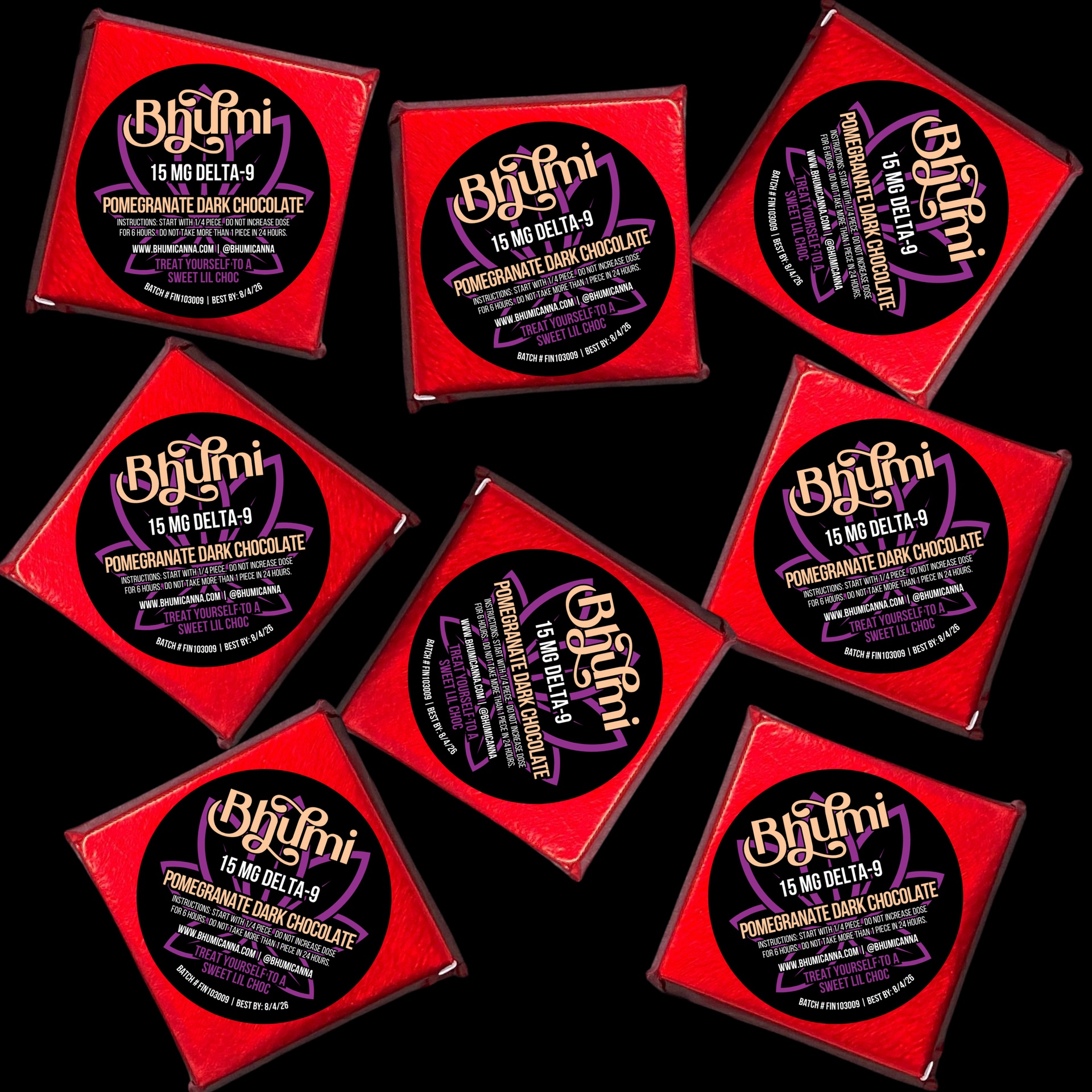 Bhumi Passion Pomegranate Dark Chocolate Bites / Pomegranate dark chocolate